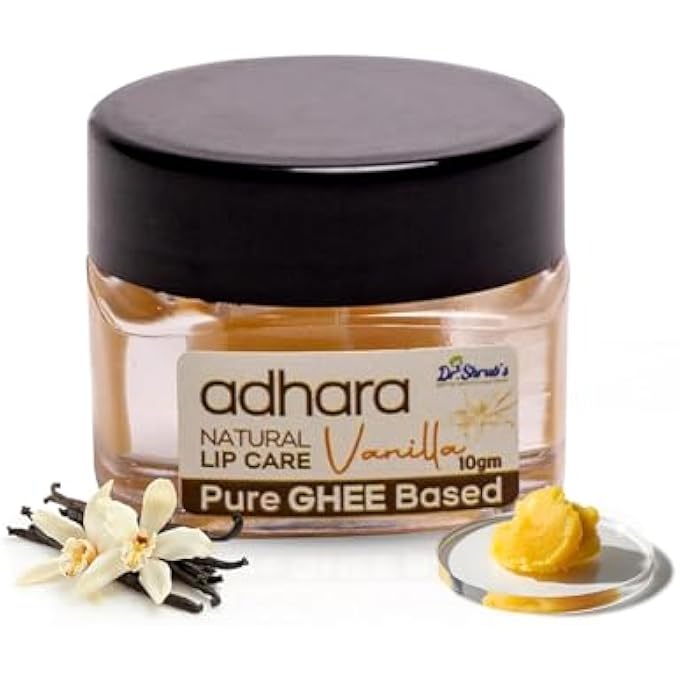 Dr Shrub's DR.SHRUB'S ADHARA- NATURAL LIP CARE (VANILLA) L PURE GHEE LIPBALM, NATURAL LIPBALM, VANILLA I RELIEVES FROM DRY, CHAPPED LIPS I FOR NATURAL PINK LIPS L MEN & WOMEN L 10 GM - Image 1